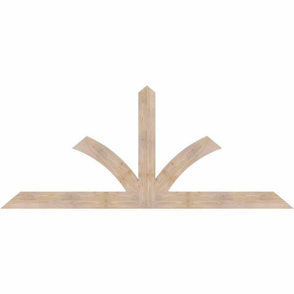 Ekena Millwork Richland Smooth Timber Gable Bracket, Douglas Fir, 96"W x 40"H x 1 1/2"D x 5 1/2"F, 10/12 Pitch GBW096X40X0206RIC00SDF - main